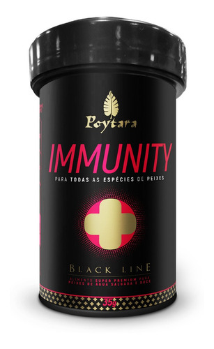Poytara Black Line Immunity 35g Ração Peixes Melhora A Saúde