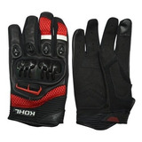 Guantes Para Moto Kohl 204 Rojo/ Negro Ventilados