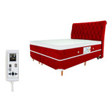 Colchão Eco New Colchões Eco Prince Magnético Queen Massageador Quântico Com Pillow Visco Cor Vermelho