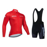 Uniforme Ciclismo Ruta Mtb Strava Badana En Gel 19-20d Larga