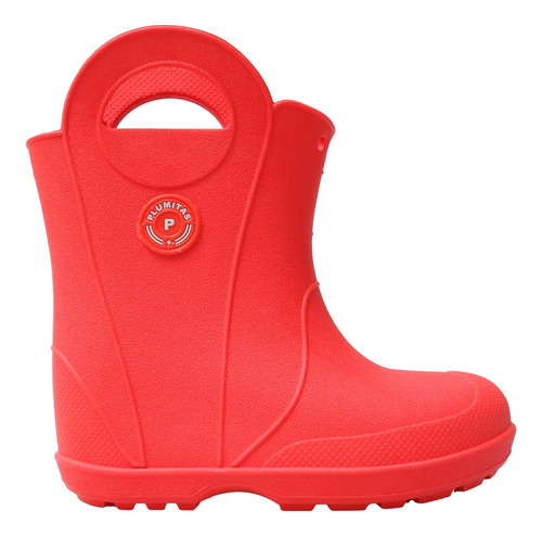 Bota De Lluvia Niñas Niños Unisex Plumitas 21/30