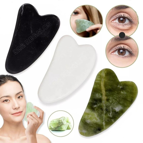 Piedra Jade Guasha Masajeador Purificador Facial Original