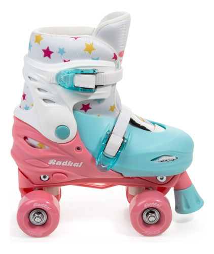 Patins Infantil Ajustável Azul E Branco 34 A 37 - Fenix