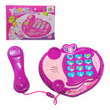 Celular Rosa Infantil Celularzinho Musical Touch  Luz E Som