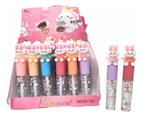 Pack 12 Brillos Labiales Lip Gloss Kawaii Para Niñas