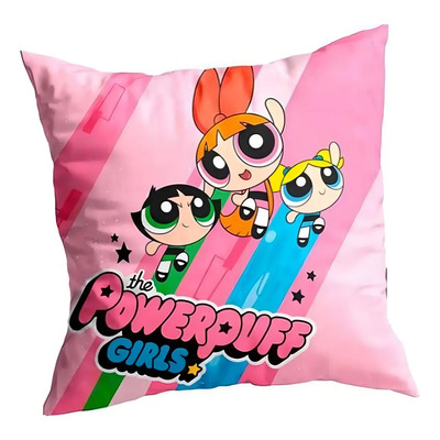 Cojín Super Powerful Girls Power Puff para niñas, color color, diseño de tela lisa | Meses sin interés
