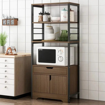 Mueble Organizador de Cocina para Microondas con Estantes y Cajones | Envío gratis