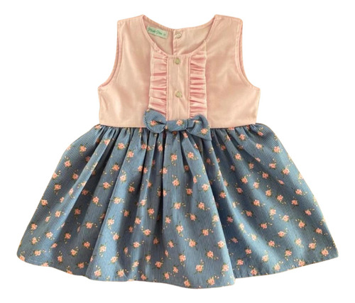 Roupa De Bebe Vestido Com Tiara Menina Infantil 100% Algodão