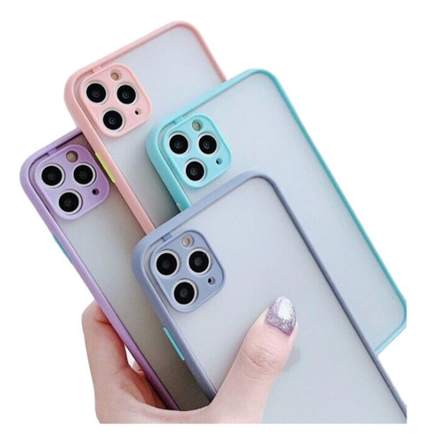 Funda De Silicona Mate Antigolpes Para iPhone 13 Pro Max