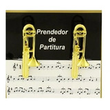 Prendedor Partitura Hinário Clipet Trombone Par