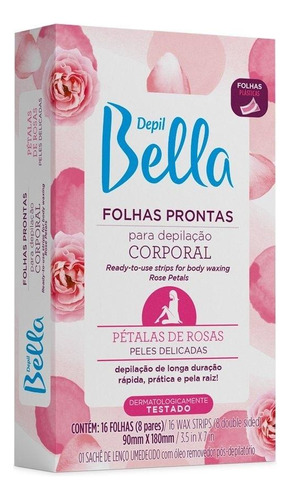 Folhas Prontas Corporal Depil Bella Pétalas De Rosas 16 Fls