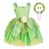 Vestido De Princesa Tinker Bell Para Niña  Disfraz De Elfo