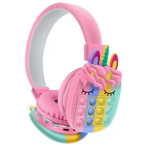 Headphone Bluetooth Infantil Unicórnio Pop It