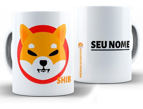 Caneca Shiba Inu Shib 325ml Cerâmica + Caixa Presente