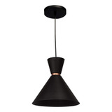 Lampara Colgante Maxxi Conico Grande Candil Negro Deco