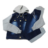 Promoção Outono Inverno Conjunto Jeans/moleton Calça+jaqueta