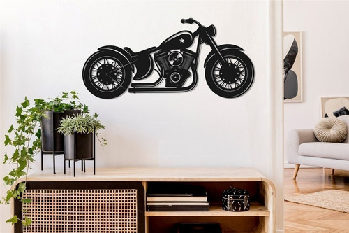 Quadro Aplique Decoração Parede Moto Harley Davidson Mdf 
