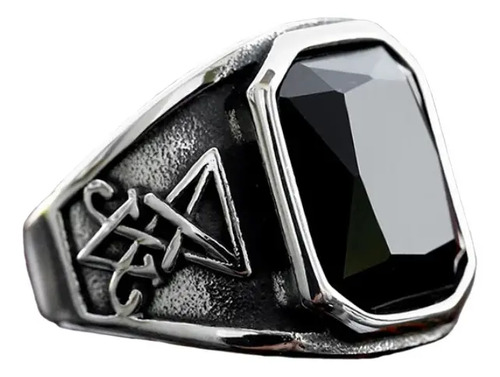 Anillo Satan Sigilo De Lucifer Gotico Acero Inoxidable