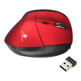 Mouse Vertical Inalambrico Star Tec St-mo-21 Rojo Ergonomico