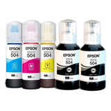 Kit 5 Refil De Tinta Epson Para T504 L4150 L4260 L6171 L6270