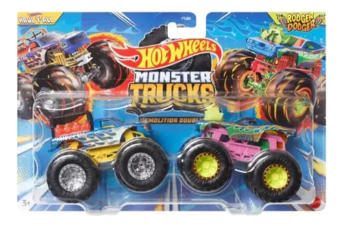 Pack 2 Monster Trucks Haul Yallvsrodger Dodger  Hot Wheels 