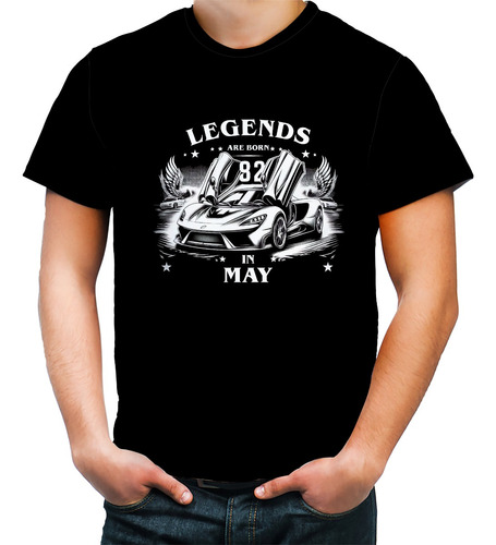 Camiseta Lendas Nascem Em Maio Carros Esportivos 1