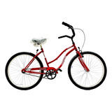 Bicicleta Playera R26 Dama Freno Mixto Rojo