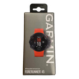 Smartwatch Garmin Forerunner 45 Caja 42mm Negra, Malla Roja