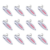 12 Cucharas De Pesca Señuelo Jig Spoon Cucharilla 28 Gr 1 Oz