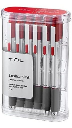 Lapiceras Tul - Set De Bolígrafos (12 Unidades), Color Rojo