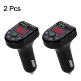 2 Unidades Bluetooth Adaptador De Coche Transmisor Fm Reprod