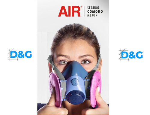 Respirador Silicona Air S950 + Filtro P100 3m