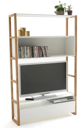 Librero, Bilbioteca, Mueble Nordico Tv, Minimalista, Armable