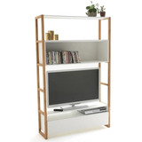 Librero, Bilbioteca, Mueble Nordico Tv, Minimalista, Armable