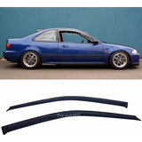 Fits 92-95 Honda Civic Acrylic Window Visors 2pc Zzi