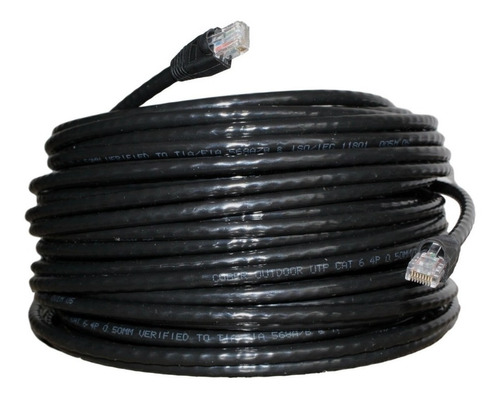 Cable Utp Cat 6 100% Cobre Gigabit Exterior Ponchado X 25 Mt