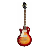 Guitarra Eléctrica Para Zurdo EpiPhone Inspired By Gibson Les Paul Standard 50s De Caoba Heritage Cherry Sunburst Brillante Con Diapasón De Laurel Indio