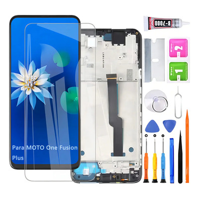 Pantalla Para Moto One Fusion+ Plus Display Con Marco | Envío gratis