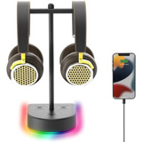 Bgmutcx Rgb Soporte Para Auriculares Duales Con Puerto De Ca