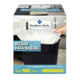 Bolsas Para Basura Mediana Members Mark 500 Pza Color Blanco