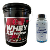 Kit Cubeta Proteína Whey Con 5 Sabores 5kg + Glúteo Peptonas