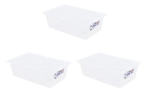 Pack 3 Cajas Organizadora 6 Litros 34x21x11cm Mybox | Wenco®