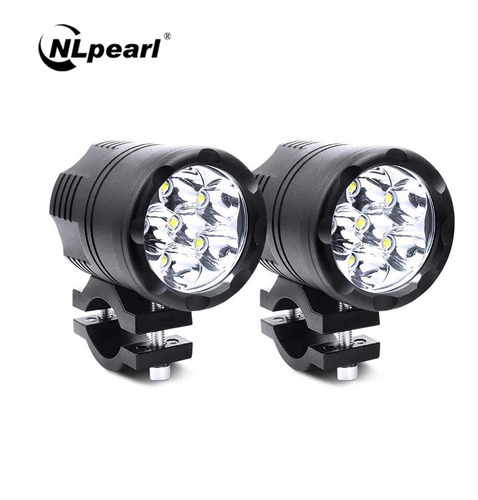 2 Pz Faro 6 Leds Moto Exploradoras Luz Auxiliar Sin Estrobo