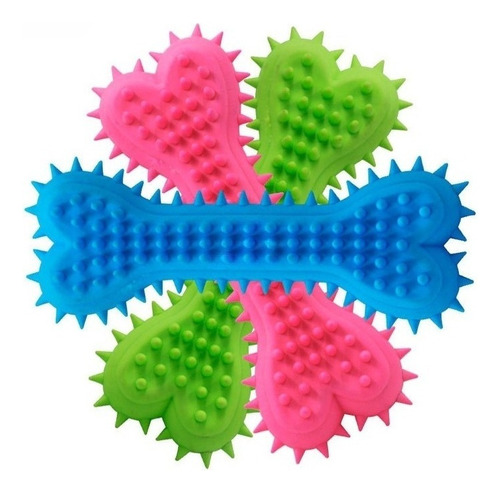 2 Pack Juguete Hule Texturizado Para Perro Mordedera Pequeño Color Rosa