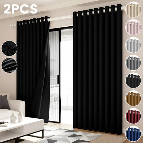 2 Panele Cortinas Blackout Para Ventana 300x230cm Habitacion | MercadoLibre