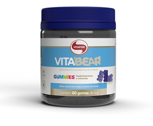 Vitabear - 60 Gomas Sabor Natural De Frutas  - Vitafor