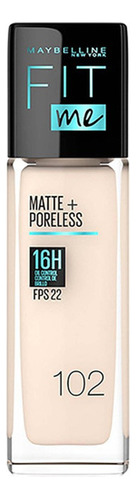 Base Maquillaje Fit Me Matte + Poreless Tono 110 Maybelline