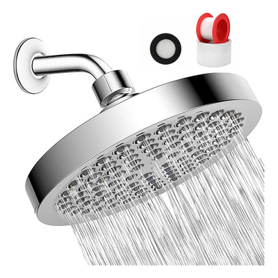 Cabezal De Ducha Regadera Para Baño Redonda Cromado Modernas