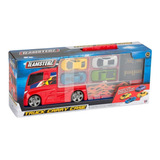 Auto De Colección Camion Porta Autos Partes Metal Teamsterz