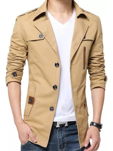 Gabardina Blazer Slim Casual Solapa Ropa De Hombre